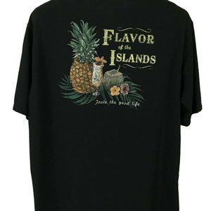 Men's Size XXL Black T-Shirt FLAVOR OF THE ISLANDS